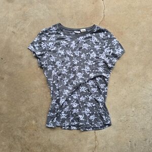 vtg y2k no boundaries Skulls Gothic scene Punk shirt